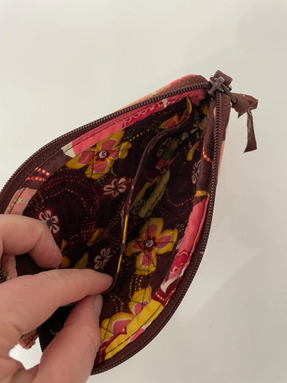 Vera Bradley Buttercup Quilted Floral Clutch Wallet Pink Yellow Preppy Boho